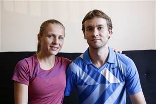 Image: Russian Olympian couple Yuliya and Vitaly Stepanovs Image: Russian Olympian couple Yuliya and Vitaly Stepanovs