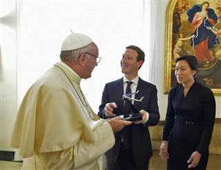 Image: Pope Francis receives Mark Zuckerberg Image: Pope Francis receives Mark Zuckerberg