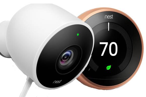 Nest Cam Outdoor with Nest Thermostat