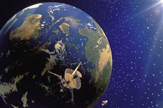 Image: Galileo & Magellan Satellites And Planet Earth Image: Galileo & Magellan Satellites And Planet Earth
