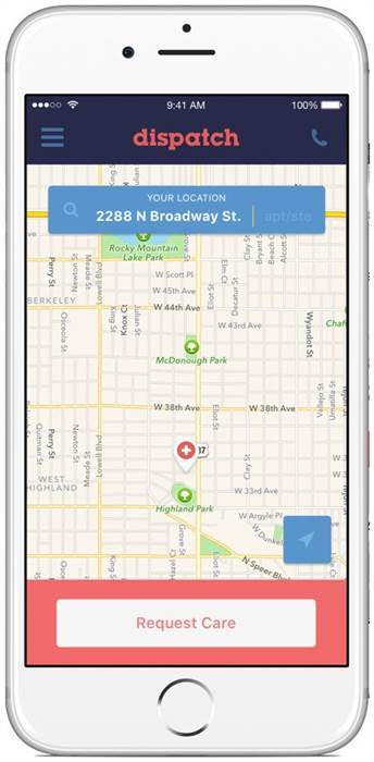 IMAGE: DispatchHealth iPhone App IMAGE: DispatchHealth iPhone App