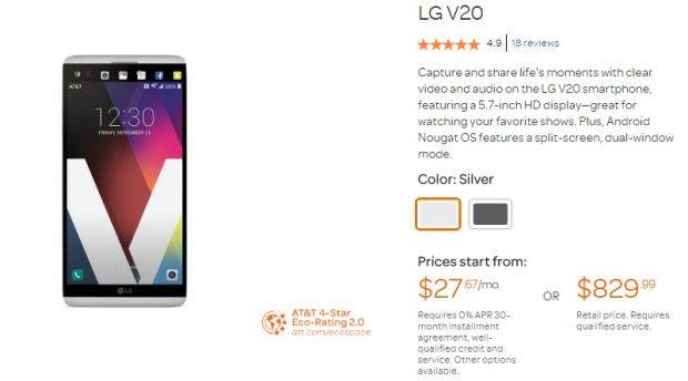 LG V20 at AT&T