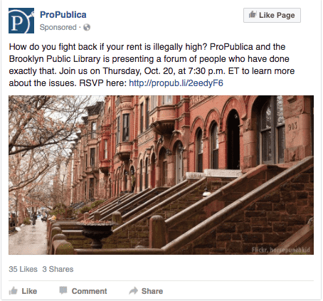 Pro Publica's ad