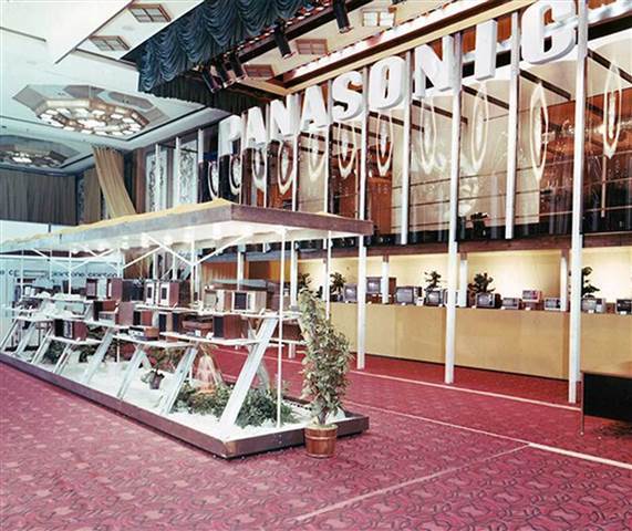 Image: The consumer electronics show of the 1960s featuring Panasonic television innovation. Image: The consumer electronics show of the 1960s featuring Panasonic television innovation.