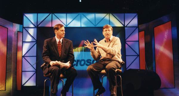 Image: Bill Gates delivered a keynote address at CES 1998. Image: Bill Gates delivered a keynote address at CES 1998.
