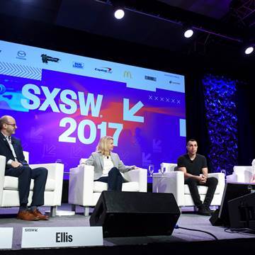 Image: Founder and CEO of Tinder Sean Rad with other panelists at Swiping Right on Inclusivity with Tinder &amp; GLAAD at SXSW 2017 at the Austin Convention Center on March 10, 2017 in Austin, Texas.
