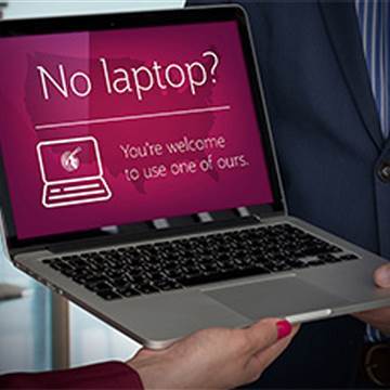 Image: Qatar Airways announces offer of replacement laptop to passengers on all flights to the U.S. in response to the Electronics Ban.