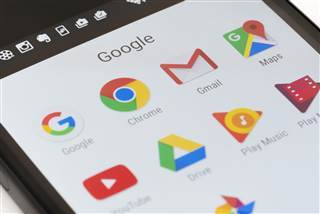 Image: Google apps on Android phone Image: Google apps on Android phone