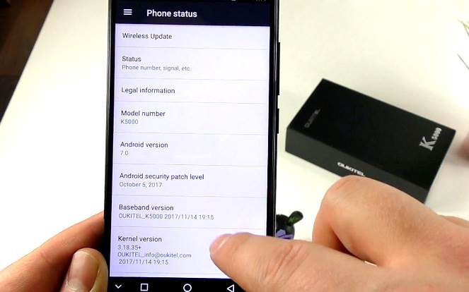 Oukitel K5000 Review Stock Android Nougat