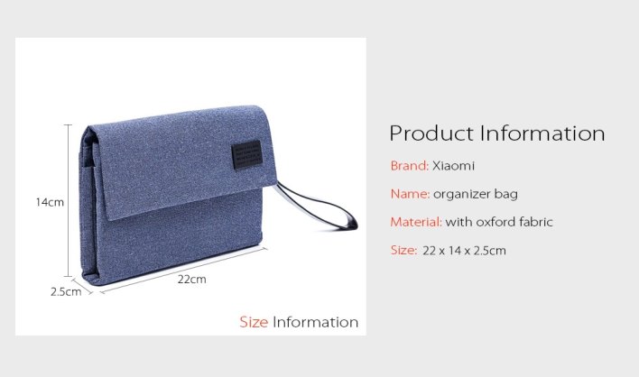 Xiaomi Organizer Bag design