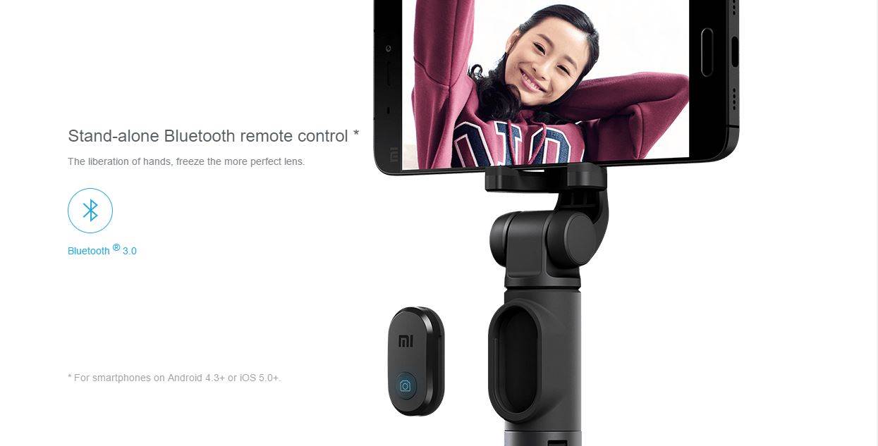 Xiaomi Foldable Tripod Monopod Selfie Stick - Bluetooth